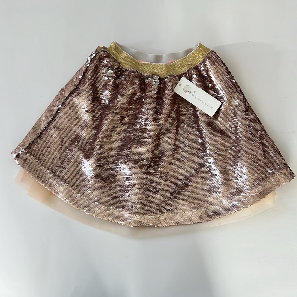 NWT Peek Kids Metallic Sequin Skirt. Sz 8
